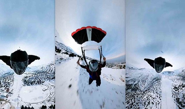 İrlandalı sporcu, Erzincan'da bin metreden wingsuit atlayışla nefes kesti