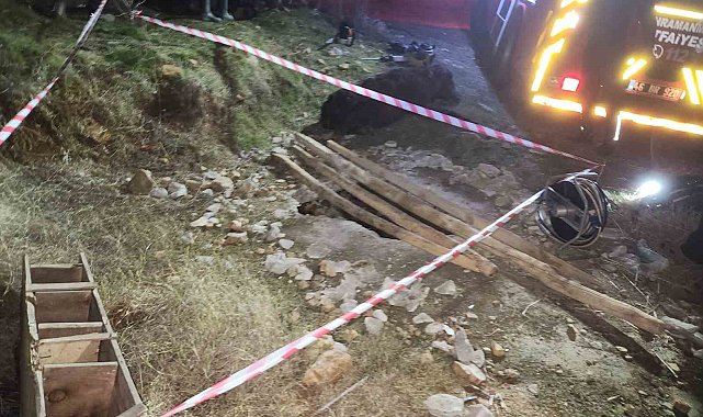 Kahramanmaraş'ta foseptik kuyusuna düşen eşeği itfaiye kurtardı