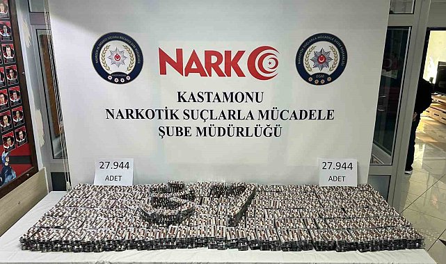 Kastamonu'da 27 bin 944 sentetik ecza ele geçirildi: 3 tutuklanma