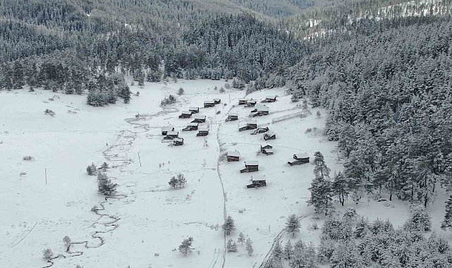 Kastamonu'nun yaylalarında kartpostallık kış görüntüleri