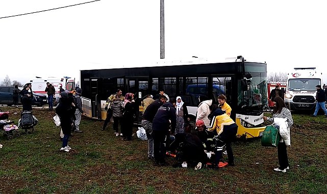 Kazadan acı haber...Otobüsle çarpışan otomobil sürücüsü hayatını kaybetti...