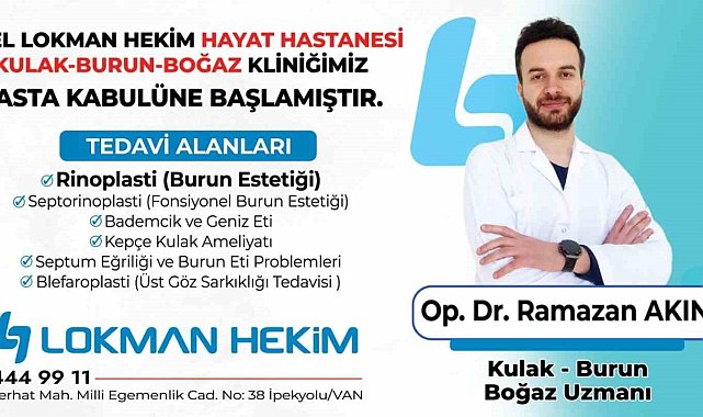 KBB Uzmanı Operatör Dr. Ramazan Akın Lokman Hekim Hayat Hastanesinde hizmete başladı