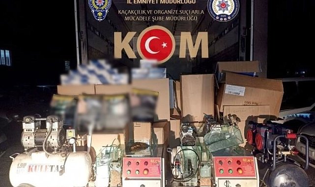 Kocaeli&#039;de 205 bin 250 adet dolu ve boş makaron ele geçirildi