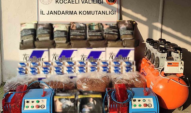 Kocaeli'de on binlerce makaron ele geçirildi