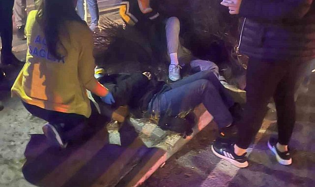 Kontrolden çıkan motosiklet devrildi: 2 yaralı