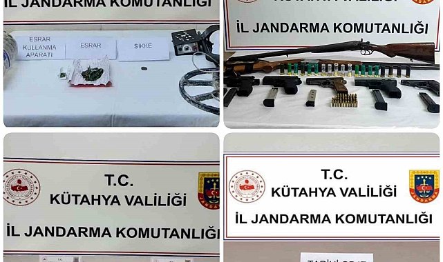 Kütahya'da jandarmanın operasyonlarında 1 ayda 37 şüpheli yakalandı