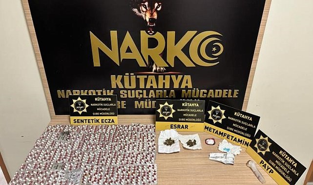 Kütahya'da uyuşturucu operasyonu: 3 gözaltı