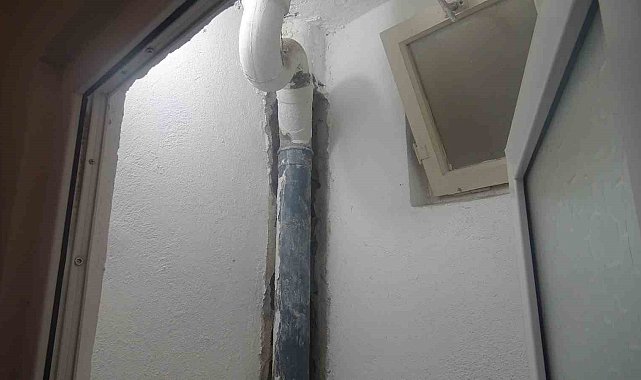 Lağım borusuna giren yavru kedi için seferber oldular