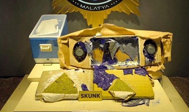 Malatya'da 6 kilo 250 gram skunk ele geçirildi