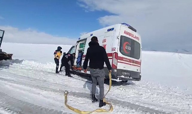 Malazgirt'te ambulans yoldan çıktı