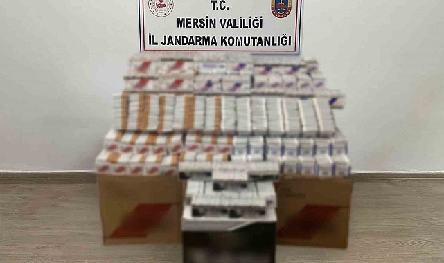 Mersin'de 61 bin 700 adet kaçak makaron ele geçirildi:3 gözaltı