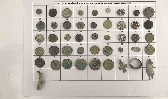 Mersin'de Bizans ve Roma dönemlerine ait 46 eser ele geçirildi