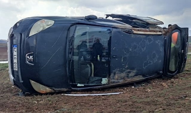 Midyat'ta refüje giren hafif ticari yan yattı: 1 yaralı