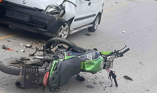 Milas'ta otomobil ile motosiklet çarpıştı: 1 yaralı