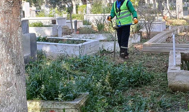 Nazilli&#039;de mezarlıklar bakıma alındı