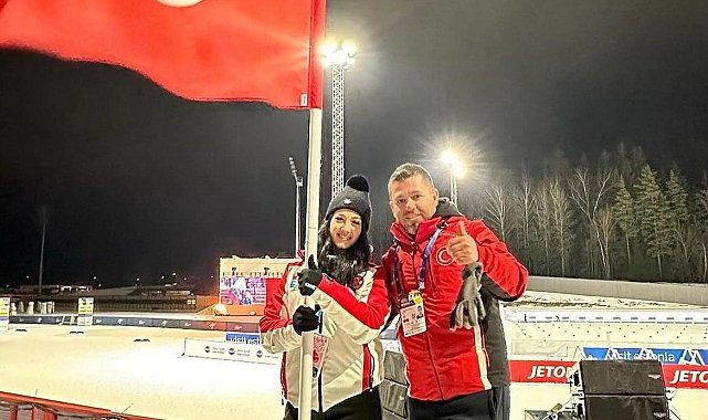 Niğdeli Milli Kayakçı Ebru Tuncer, Türk Bayrağını Estonya'da dalgalandırıyor