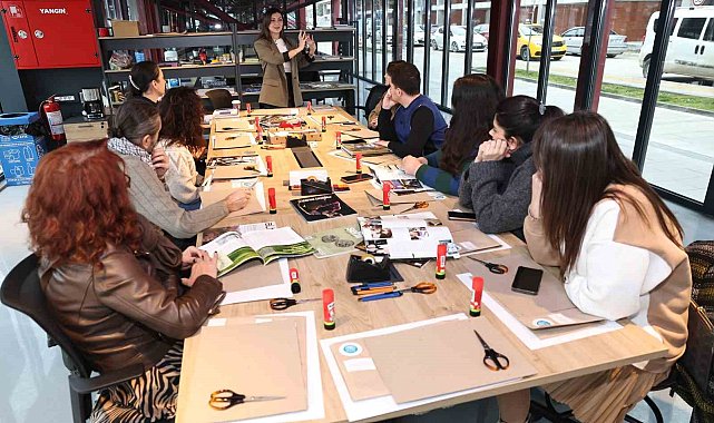Nilüfer'de kolaj ile zihin haritası yaptılar