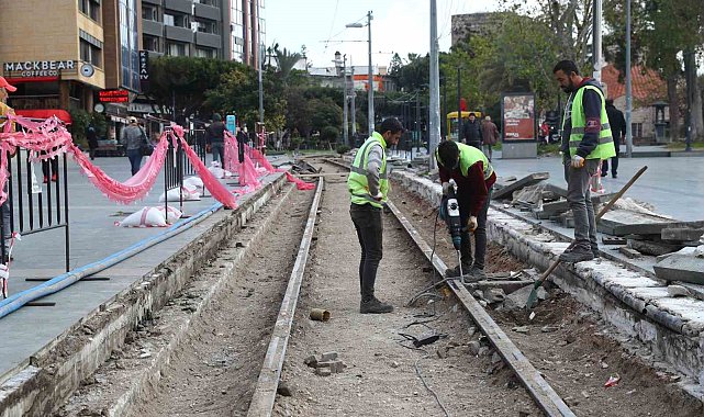 Nostalji Tramvay hattında hummalı çalışma