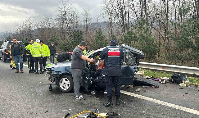 Otoyolda feci kaza: 1 ölü, 2'si ağır 5 yaralı