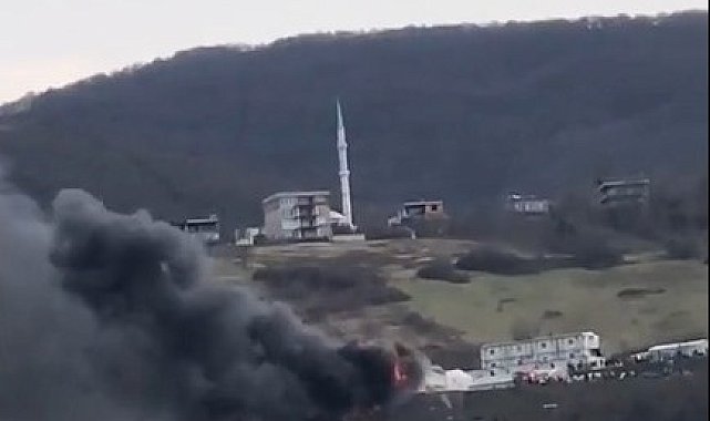 Samsun Şehir Hastanesi şantiyesinde korkutan yangın