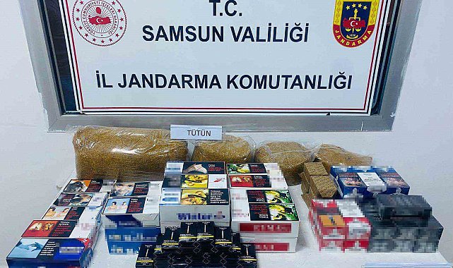 Samsun'da jandarma tarafından düzenlenen operasyonunda çok sayıda makaron ele geçirildi