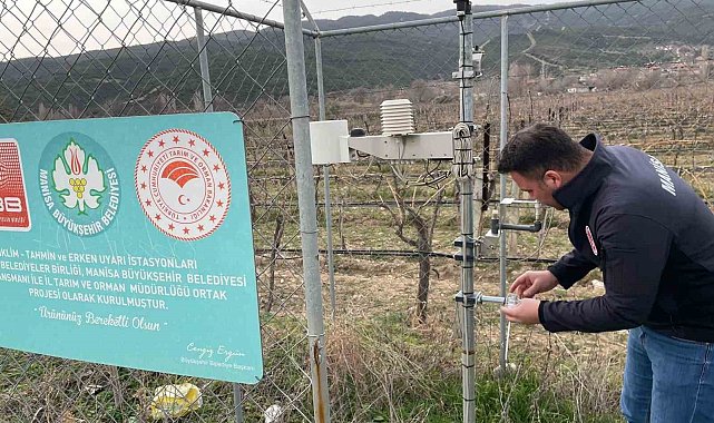 Sarıgöl'de erken uyarı ve tahmin istasyonlarının bakımı yapıldı