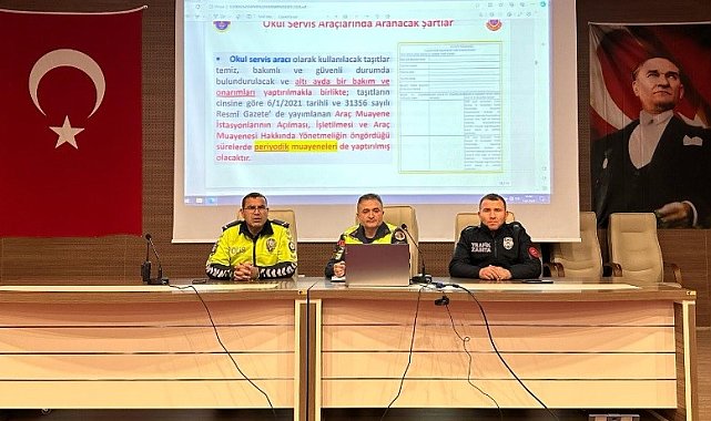 Tavşanlı'da okul servis sürücülerine eğitim verildi