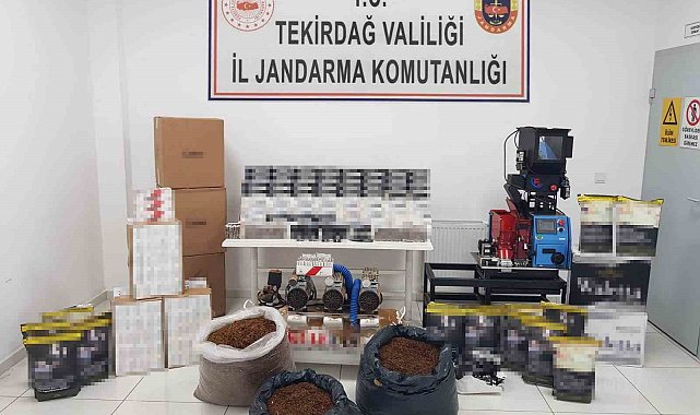 Tekirdağ'da tütün ve makaron operasyonu