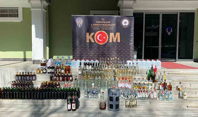 Uşak'ta kaçak alkol operasyonu
