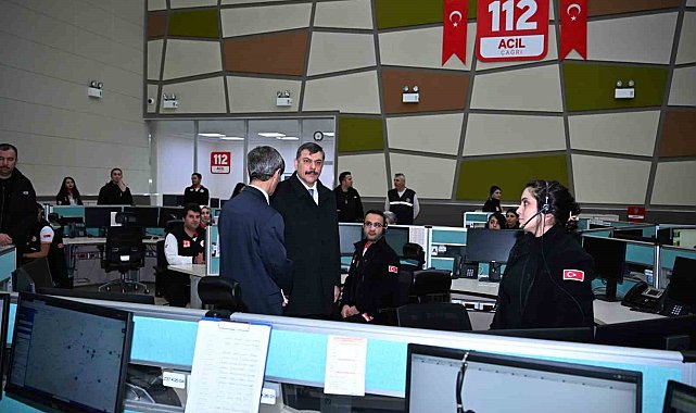 Vali Çiftçi 112 Erzurum Acil Çağrı Merkezi'nde incelemelerde bulundu