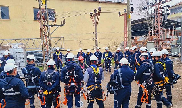 VEDAŞ personeline yüksekte çalışma eğitimi