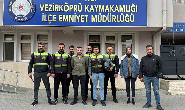 Vezirköprü'de motorculardan farkındalık sürüşü