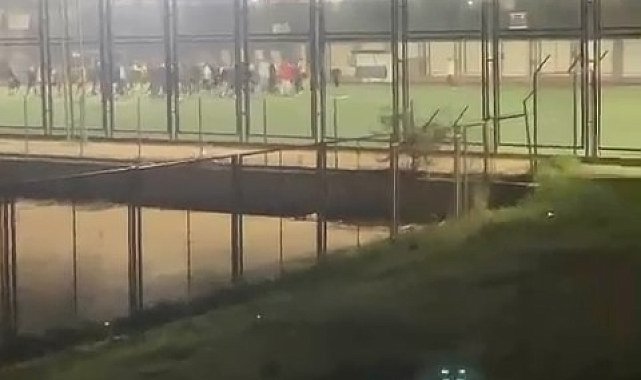 Yeşil saha bir anda boks ringine döndü