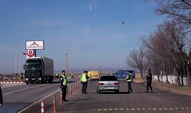 Yozgat'ta "cayrokopter" ile trafik denetimi yapıldı