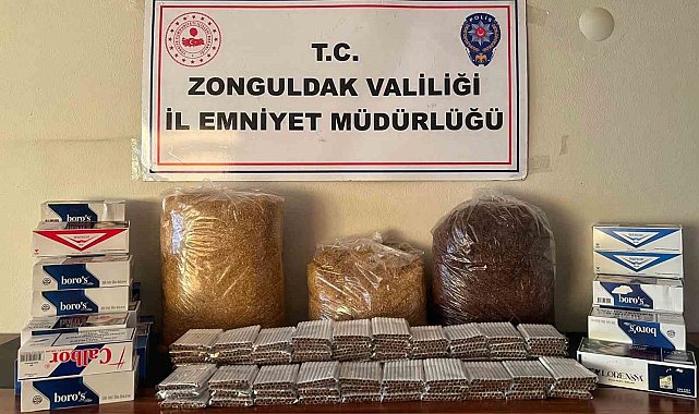 Zonguldak'ta 7 bin 860 adet doldurulmuş makaron ele geçirildi