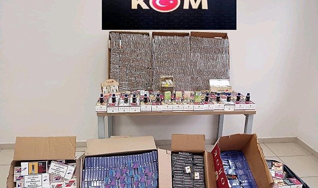 Afyonkarahisar&#039;da işyeri baskınında çok sayıda sigara ve boş makaron ele geçirildi