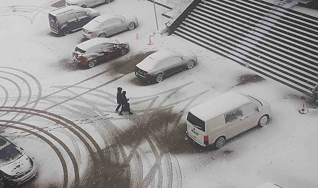 Ağrı'da Mart sonunda kar yağışı