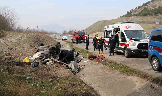 Amasya'da cenaze yolunda feci kaza: 1 ölü, 1 yaralı