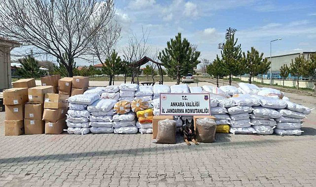 Ankara'da 28 milyon 750 bin liralık kaçak tütün ele geçirildi