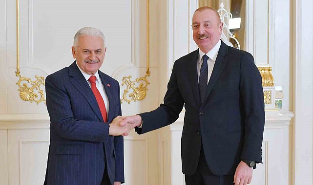 Azerbaycan Cumhurbaşkanı Aliyev, TDT Aksakallar Heyeti Başkanı Yıldırım'ı kabul etti