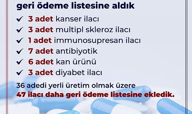 Bakan Işıkhan açıkladı: 47 ilaç geri ödeme listesine alındı