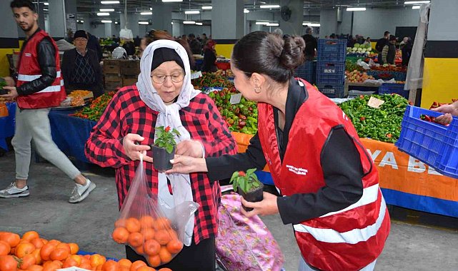 Başkan Böcek'ten, Alanyalı kadınlara aşk çiçeği hediyesi