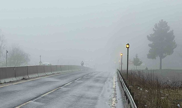 Bolu Dağı'nda yağmur ve sis