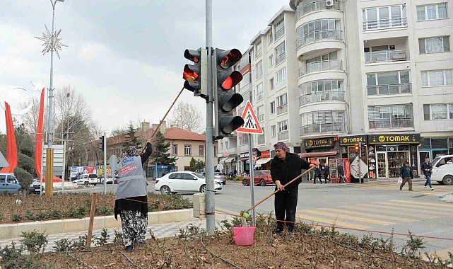 Bozüyük'te trafik ışıkları temizleniyor