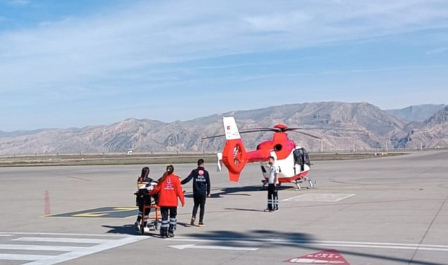 Cizre'de 3 yaşındaki çocuğun imdadına ambulans helikopter yetişti