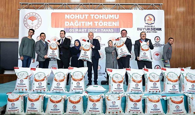Denizli'de çiftçilere 70 ton nohut tohumu desteği