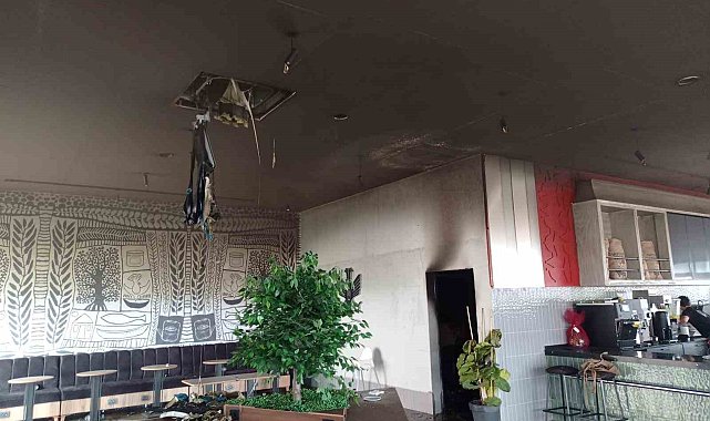 Dörtyol'da kafede çıkan yangın söndürüldü