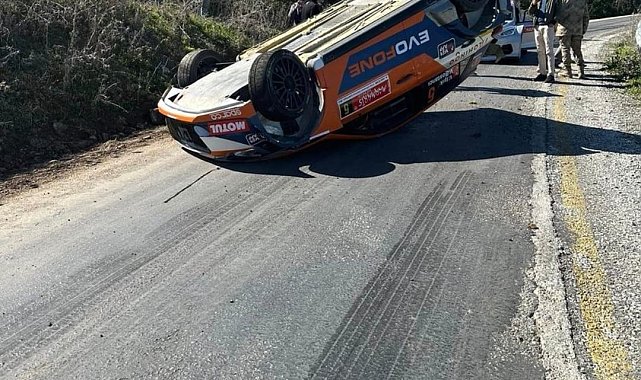 Ege Rallisi'nin ikinci gününde ünlü pilot kaza yaptı