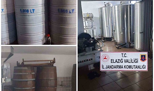 Elazığ'da 15 ton kaçak alkol ele geçirildi