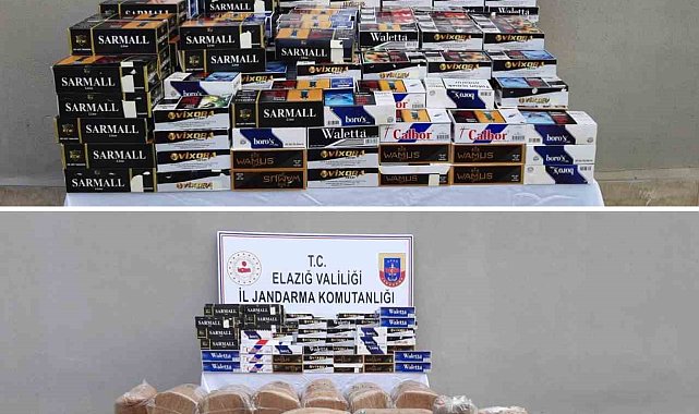 Elazığ'da kaçak 130 bin makaron ve 280 kilo tütün ele geçirildi